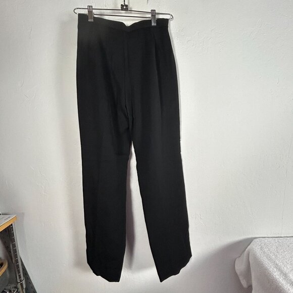 Lauren Ralph Lauren Petite Womens Black Wool Blend Straight Leg Pants Size 4P - Picture 2 of 8